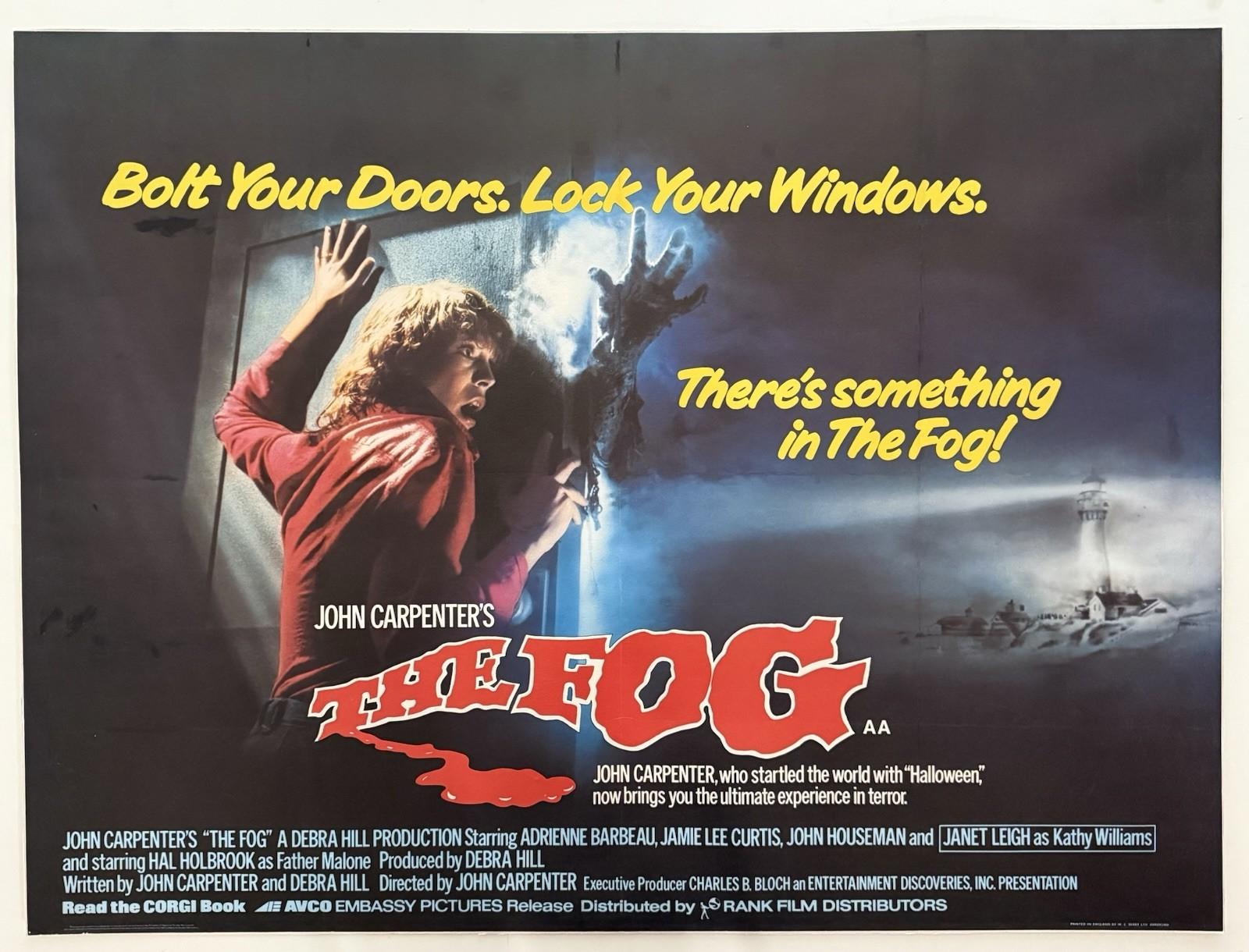 THE FOG Original UK Quad 30 x 40 Movie Poster Linenbacked John Carpenter 1980 LB