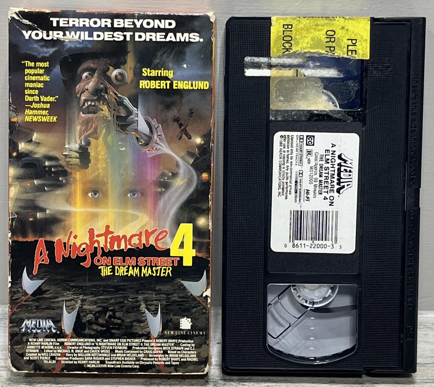 A Nightmare on Elm Street 4 The Dream Master 1988 Rare Horror Movie VHS Untested