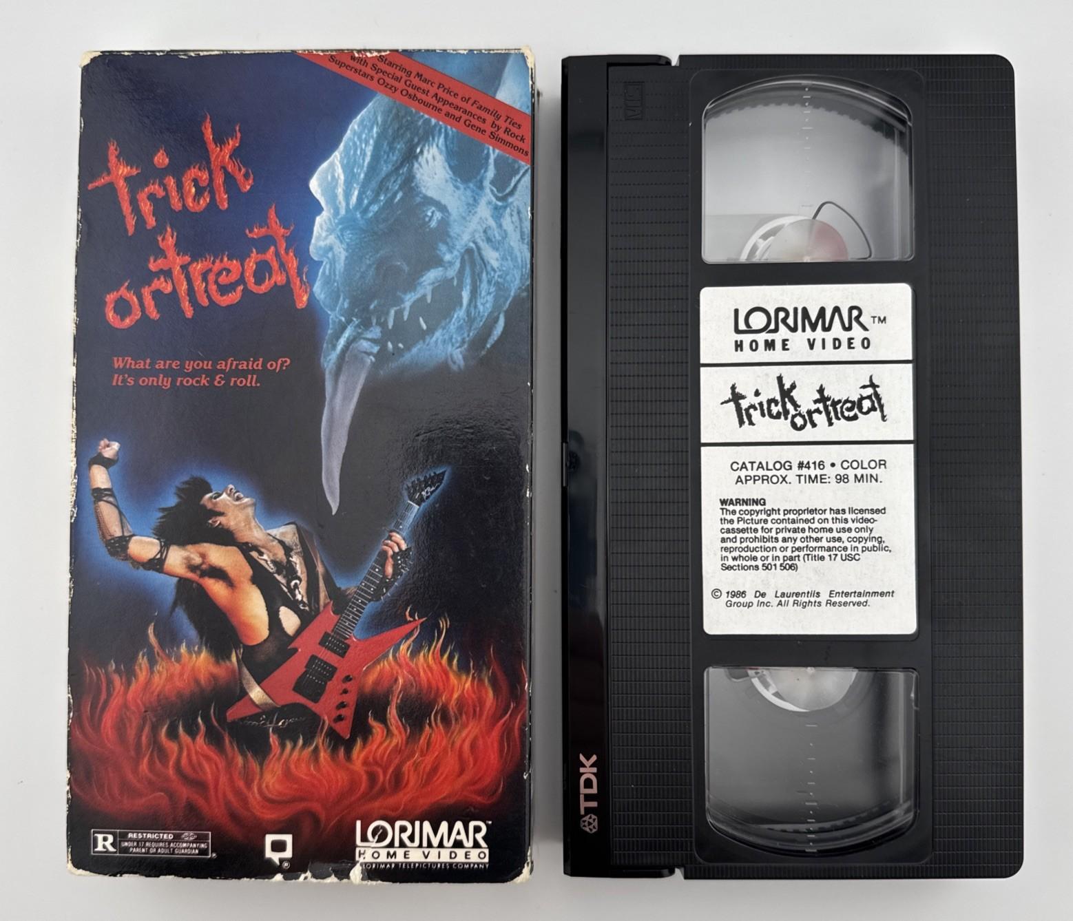 Trick or Treat(VHS)Marc Price/Ozzy/Gene Simmons-Rare-Play Tested-See Description