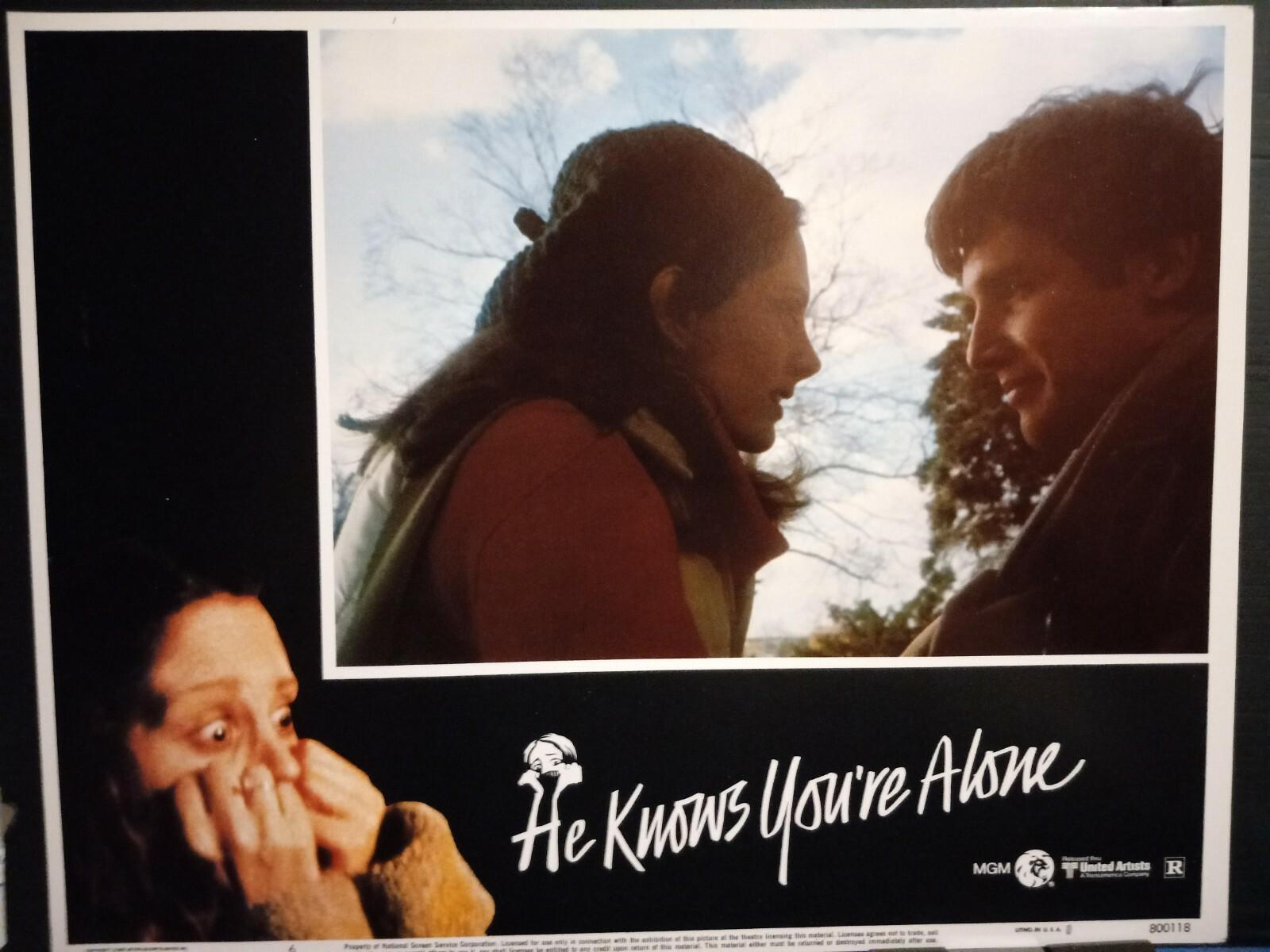 Lobby Card 1980 HE KNOWS YOU'RE ALONE Caitlin O'Heaney tells boyfriend killer