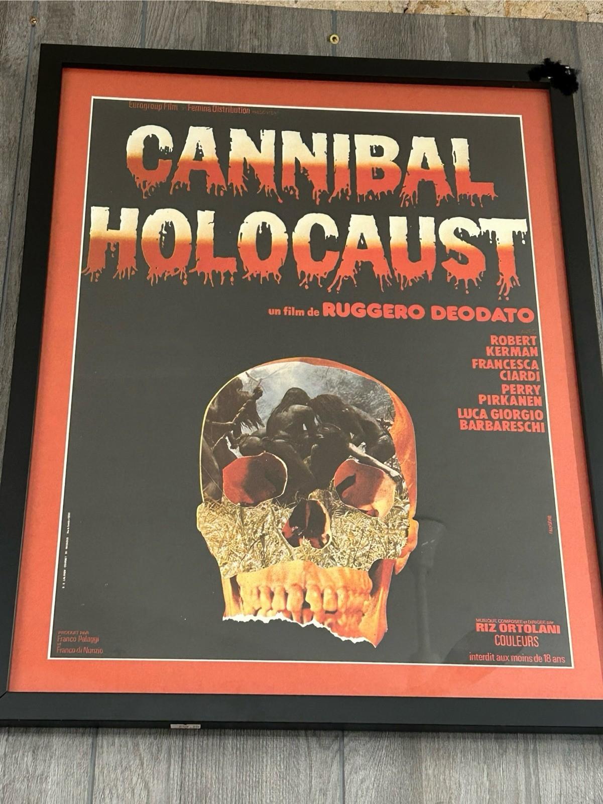 Cannibal Holocaust 1980 Original French Petite Poster 15 By 20 Framed