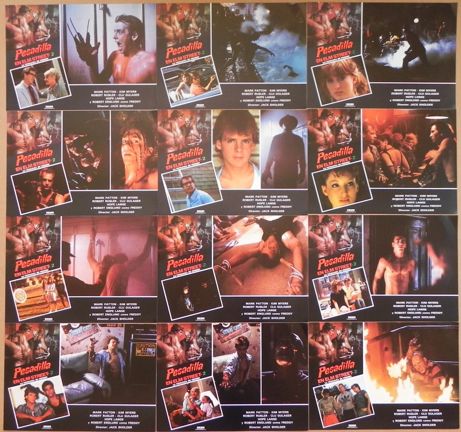 Nightmare on Elm Street 2: Freddy's Revenge 1985 12 Spanish Lobby Card Set