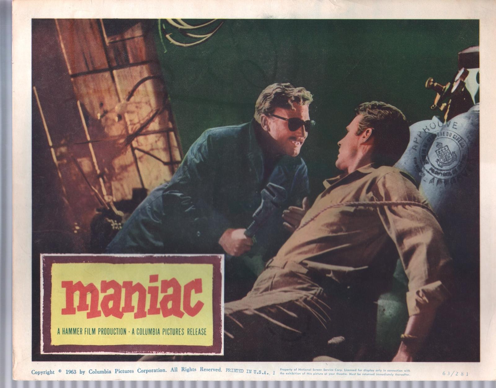 Lobby Card: Maniac-Donald Houston-Kerwin Mathews-11x14-Lobby Card