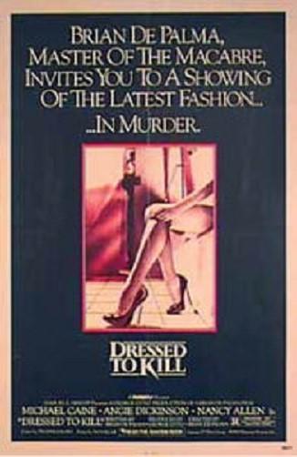 DRESSED TO KILL ORIGINAL MINT MOVIE POSTER 1980 BRIAN DEPALMA ANGIE DICKENSON
