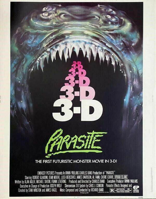 Parasite 1982 Horror 3D movie Original 30x40 US Movie Poster great artwork 