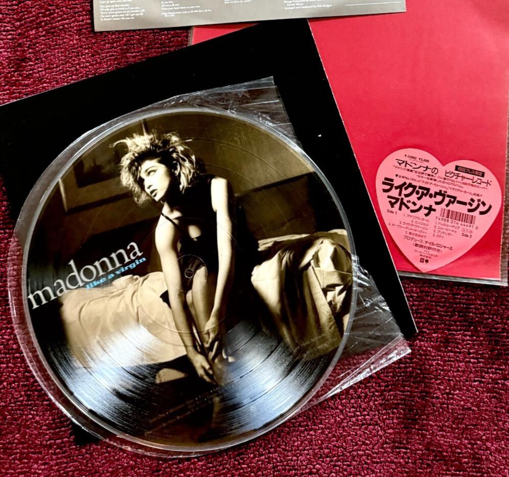 MADONNA LIKE A VIRGIN JAPAN 12" ALBUM VINYL PICTURE DISC PROMO HEART OBI MINT LP
