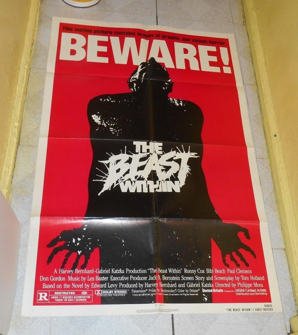 original THE BEAST WITHIN one-sheet movie poster 