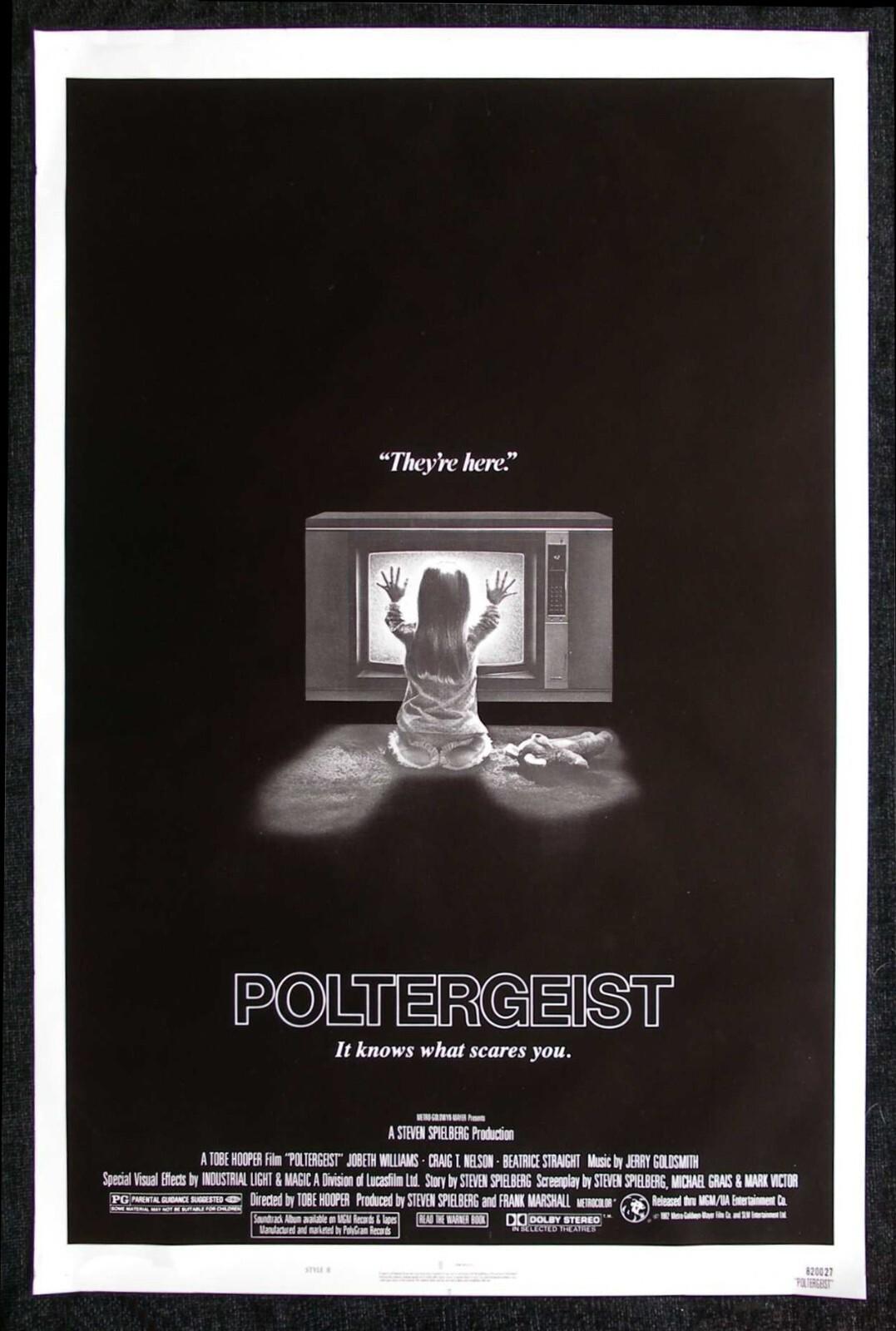 POLTERGEIST- Original One Sheet Movie Poster 27x41 1982  FOLDED READ DESCRIPTION