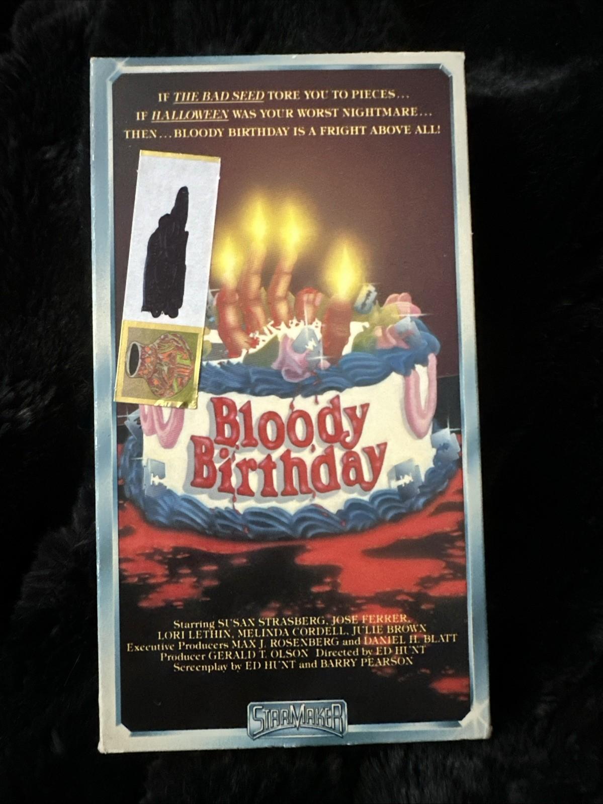 Bloody Birthday Vhs Rare 1983 Susan Strasberg Julie Brown Ed Hunt