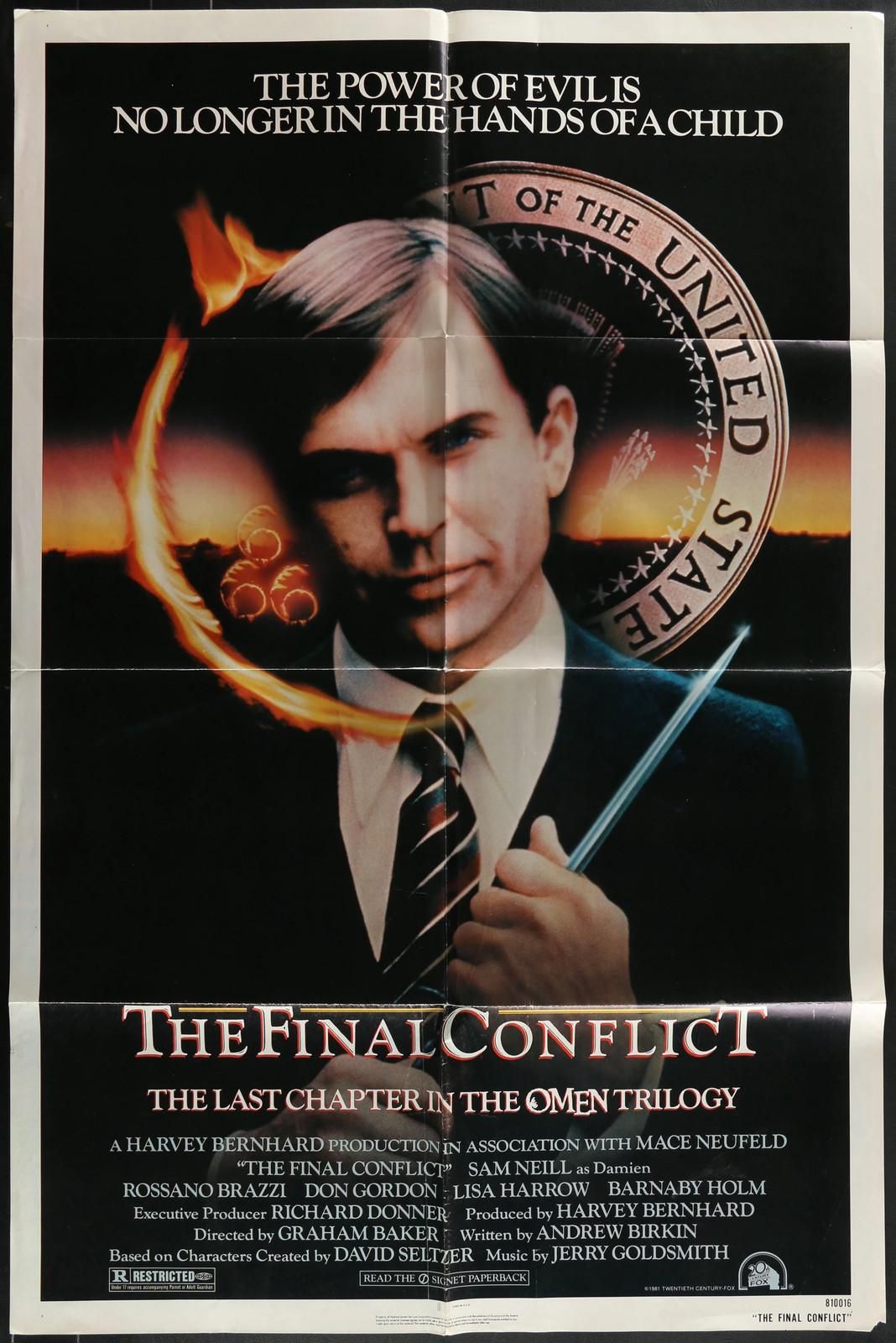 The Final Conflict (1981) Original Movie Poster Folded 27x41