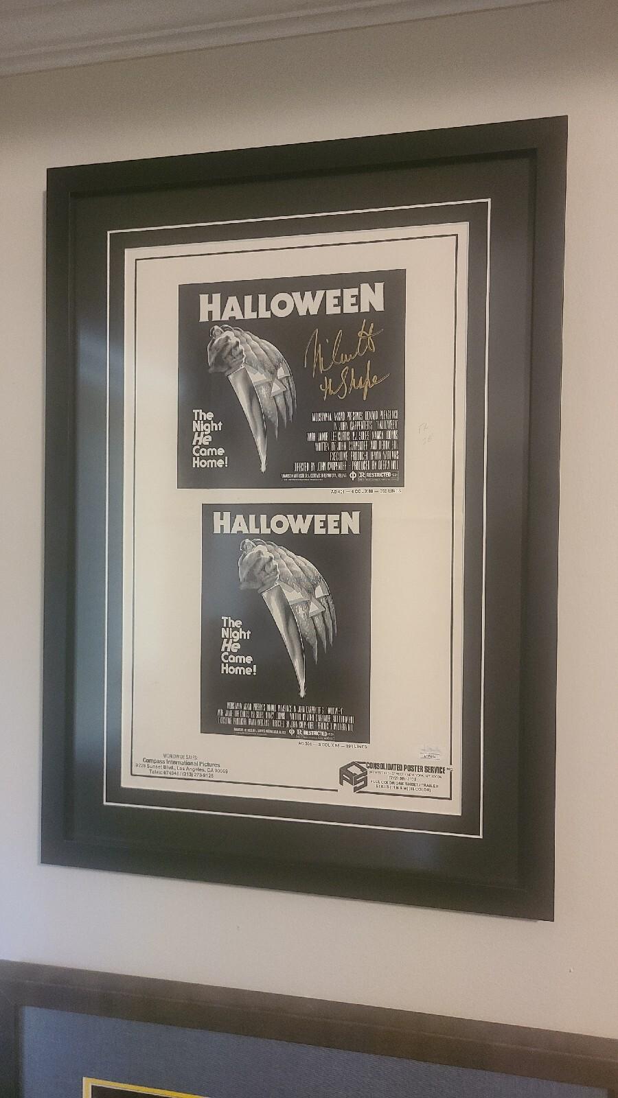1978 Halloween Original Pressbook Framed Auto'd Nick Castle JSA Michael Myers