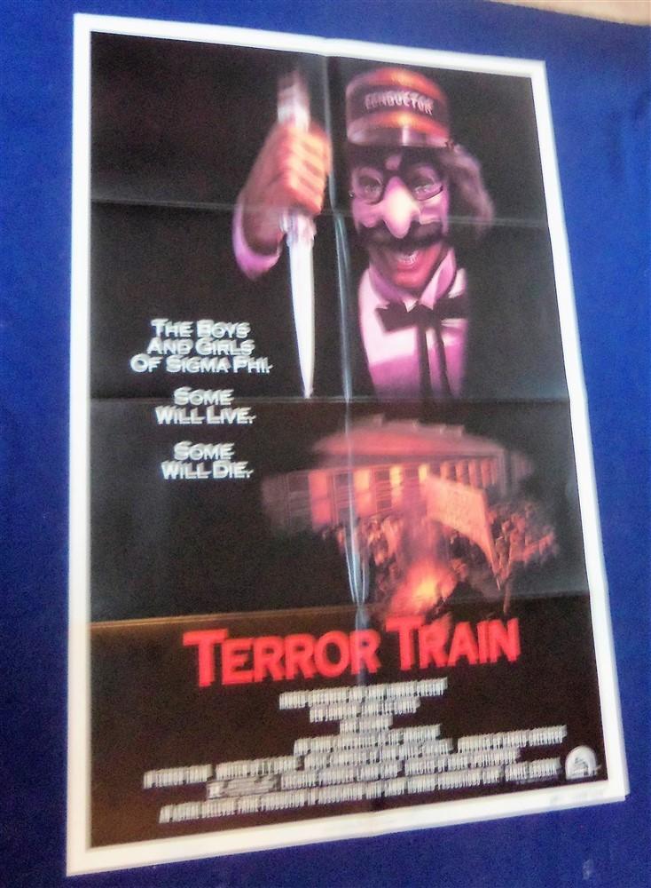 TERROR TRAIN ORIGINAL 27X41 THEATRICAL HORROR MOVIE POSTER JAMIE LEE CURTIS 1980