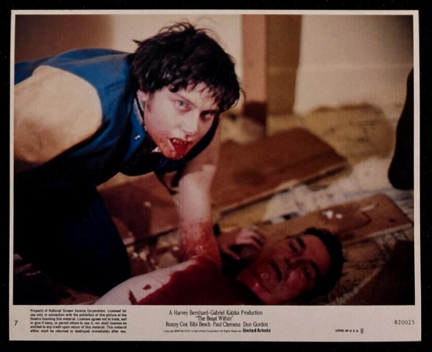 BEAST WITHIN Original Movie Lobby Card Gore Horror SFX Paul Clemens