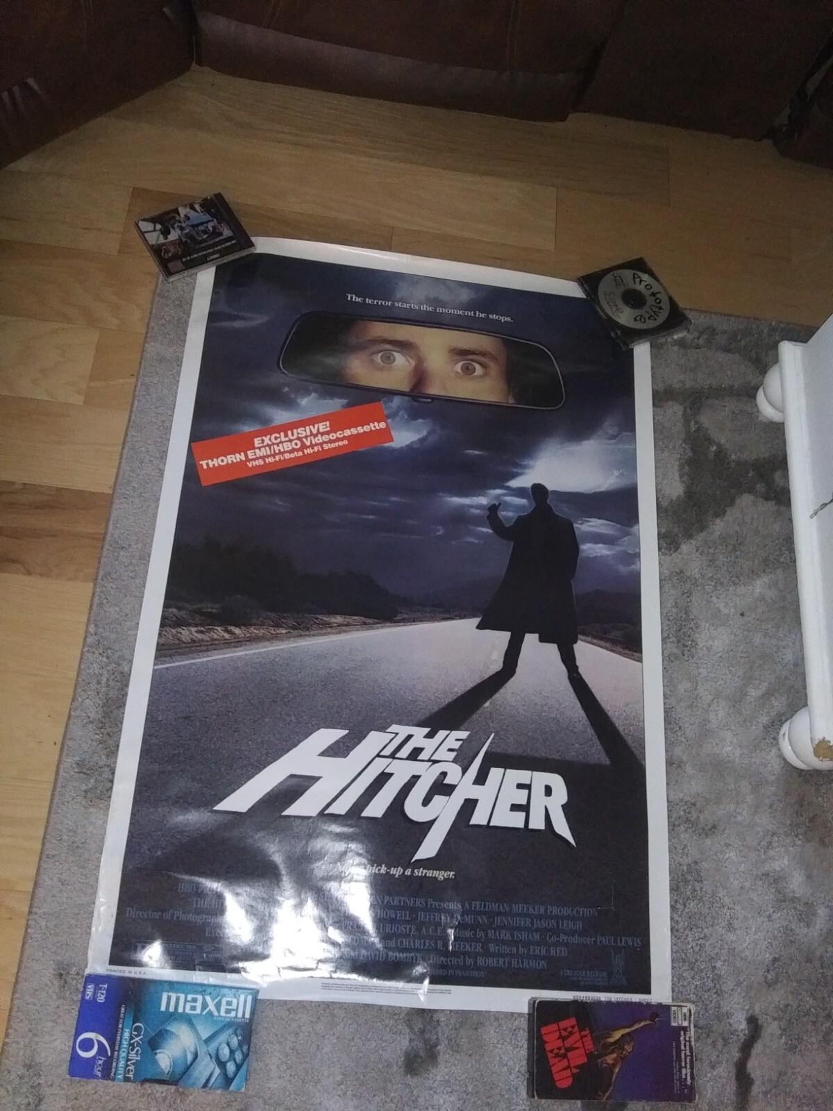 THE HITCHER (1986) ORIGINAL MOVIE POSTER  -  ROLLED Video Store Promotion