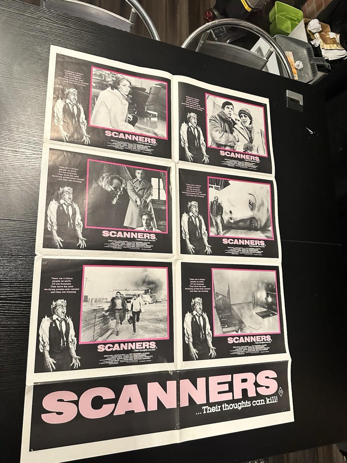 Scanners Australian Poster Lobby card Horror Cronenberg Sci Fi Gore RARE 1981