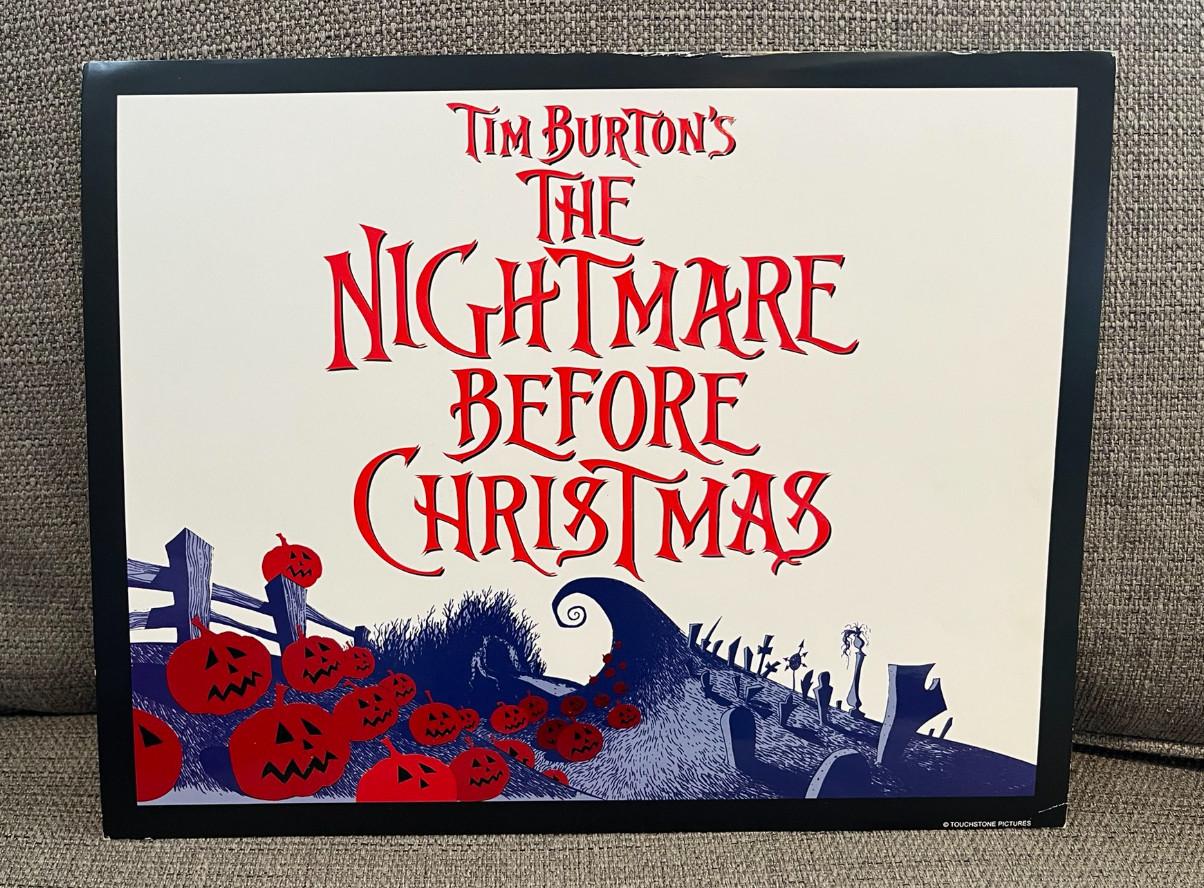 THE NIGHTMARE BEFORE CHRISTMAS 1993 ORIGINAL MOVIE TITLE LOBBY CARD
