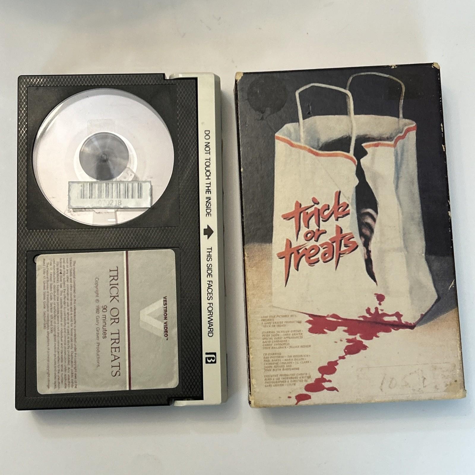 Trick or Treats 1982 Betamax Vintage Horror Beta Tape Vestron Rare! Rental Copy