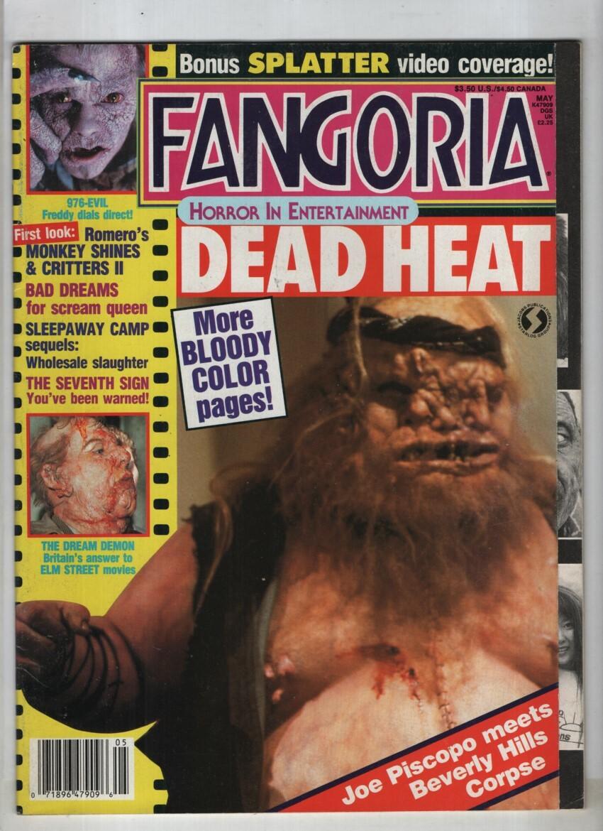 Fangoria Mag Dead Heat Bloody Color Pages #73 May 1988 W/Pullout 032522RNON