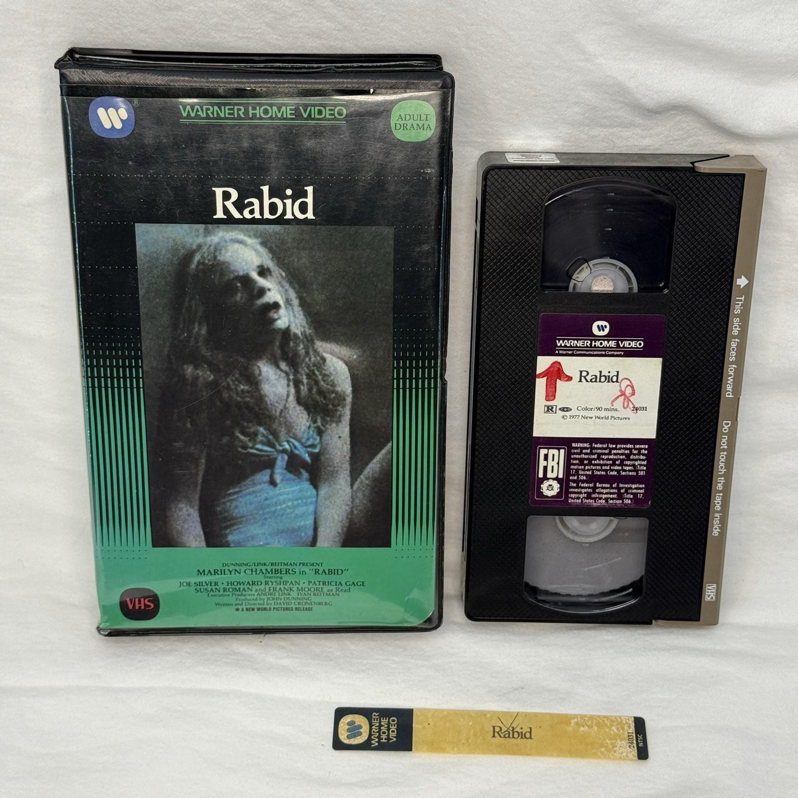 Rabid VHS 1977  Marilyn Chambers David Cronenberg Warner Clamshell Not a Rental