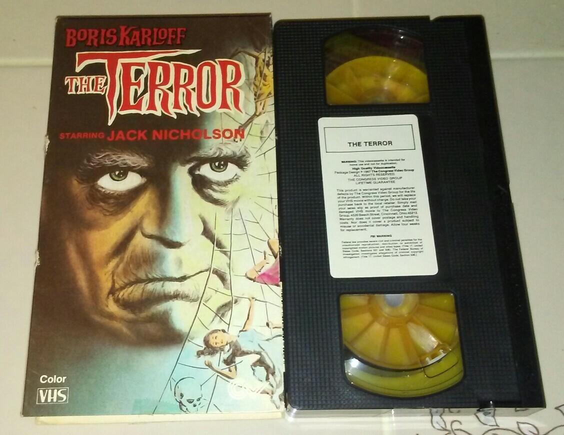 The Terror Vhs Original Horror Release A+ Condition Boris Karloff Jack Nicholson