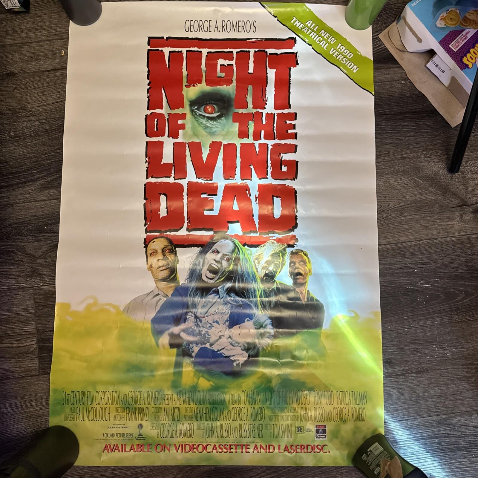 RARE Variant Night Of The Living Dead 1990 Movie Poster Promo 24"x36" Tom Savini