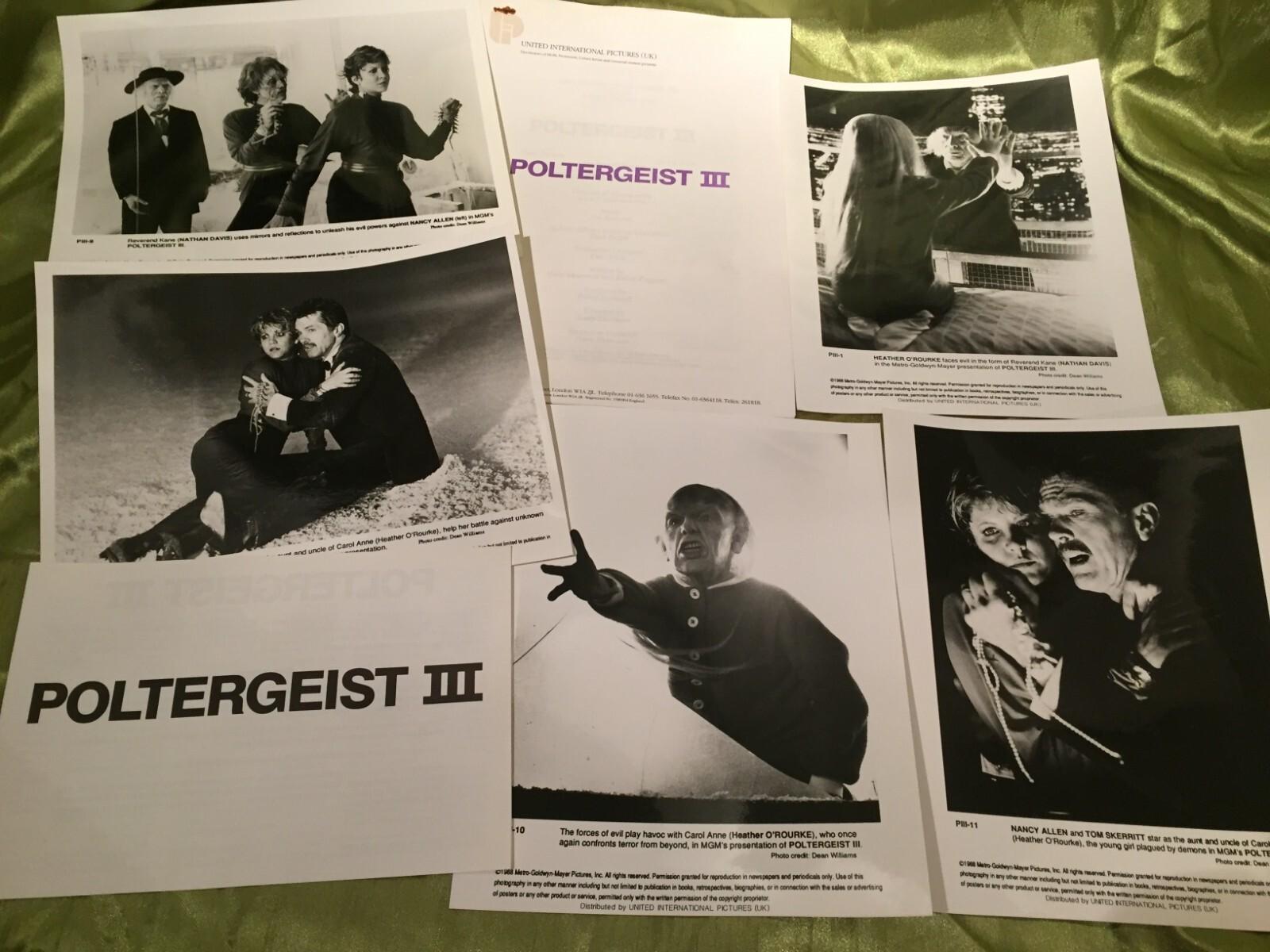 POLTERGEIST III [1988] NANCY ALLEN, TOM SKERRITT RARE 8" x 10" FILM PRESS KIT