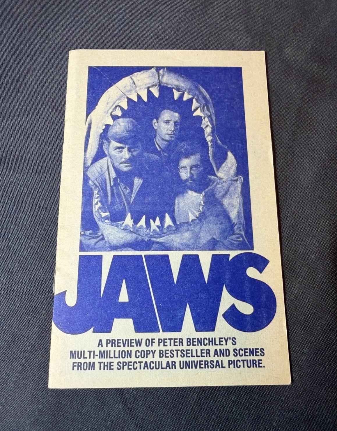 Rare 1975 Jaws Original Movie Preview Booklet Peter Benchley Great Condition