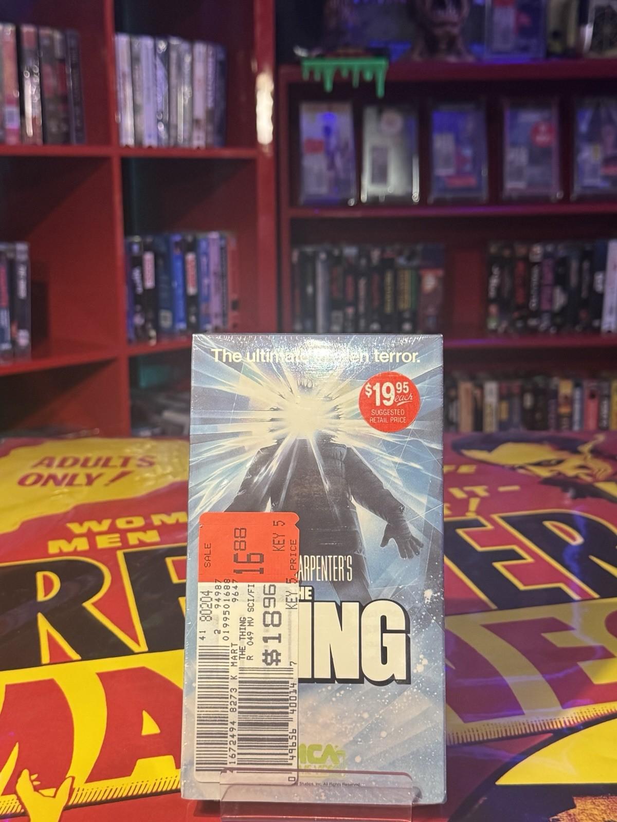 The Thing VHS Sealed Factory Watermark MCA Home Video Vintage Kmart Tag Rare⁠