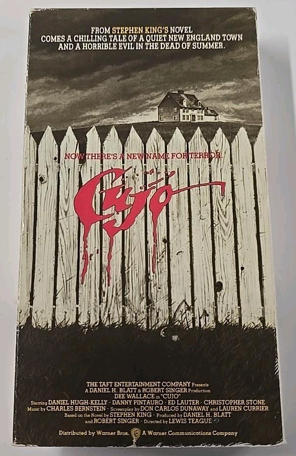 Cujo VHS 1983 Stephen King Horror Thriller Killer Dog Dee Wallace RARE OOP 