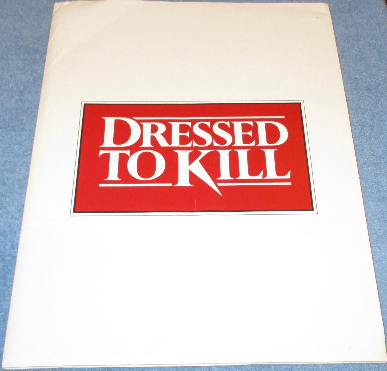 DRESSED TO KILL Original 1980 Movie Press Kit - 4 Pics 29 Pages - Michael Caine