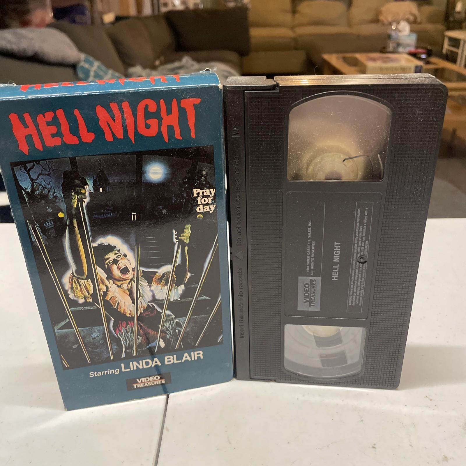 Hell Night (VHS, 1982) Linda Blair Vintage 80s Slasher Horror Halloween