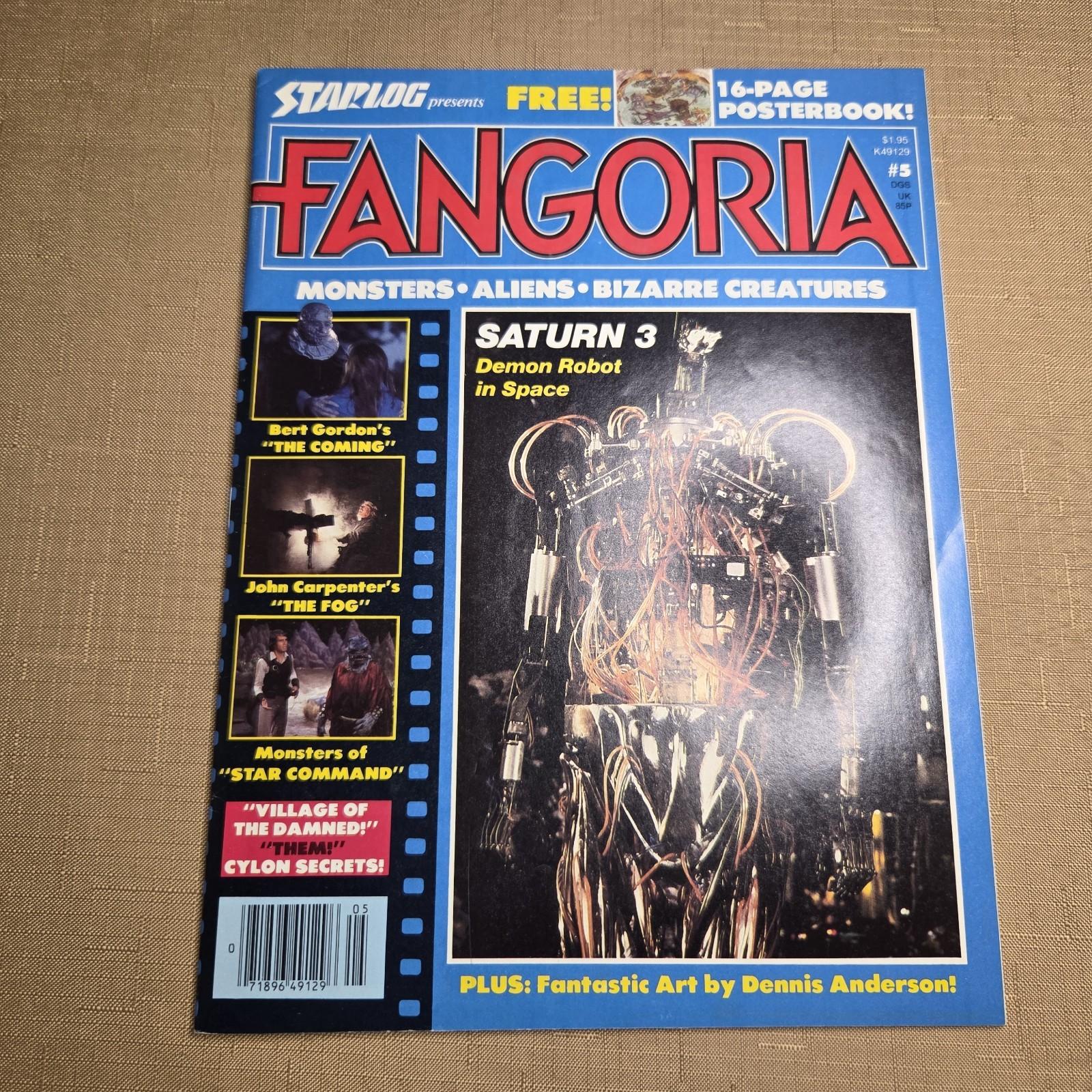 Rare 1980 Fangoria #5! Iconic Saturn 3/The Fog. Vintage Horror—Early Key Issue!