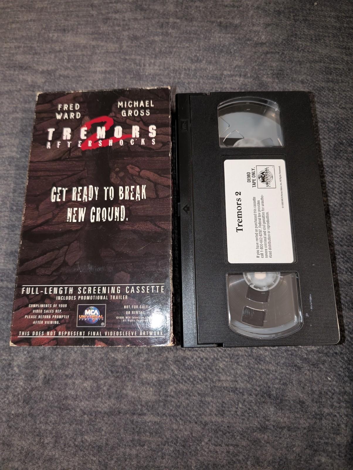 Tremors 2 Full Length Screening VHS Cassette Tape Copy Promo Demo Screener HTF
