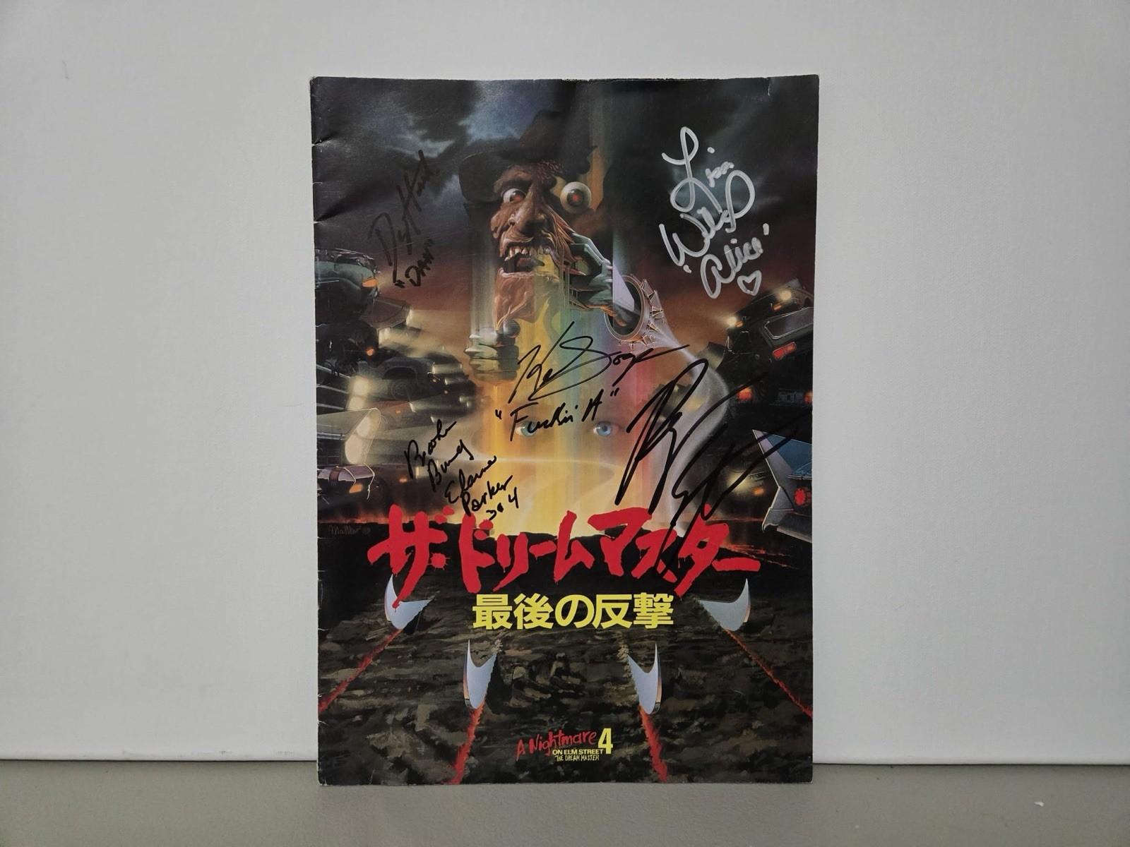 A Nightmare on Elm Street 4 The Dream Master PROGRAM JAPANESE SIGNED by 5 JSA