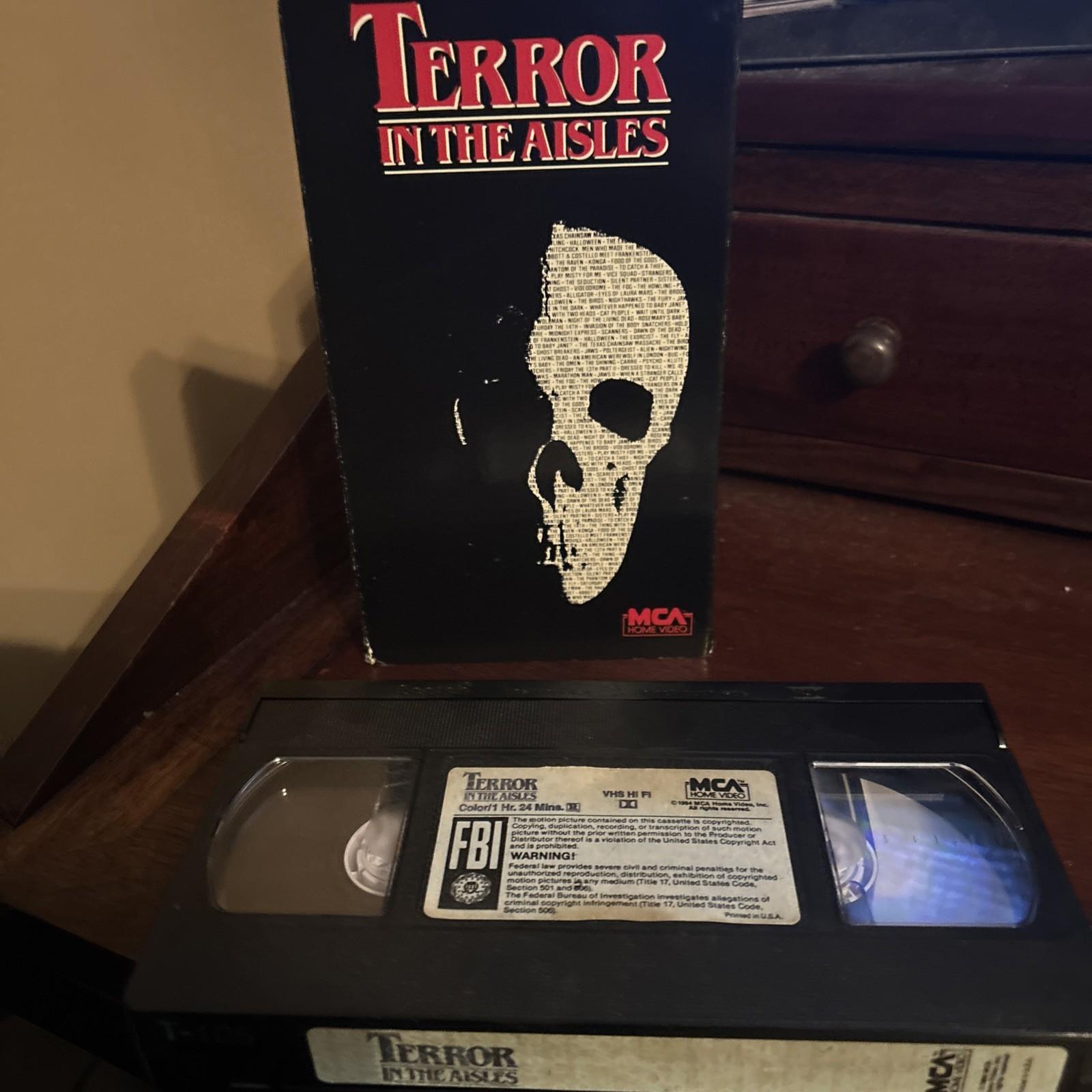 Terror in the Aisles- Classic Horror Film VHS MCA Home Video  RARE