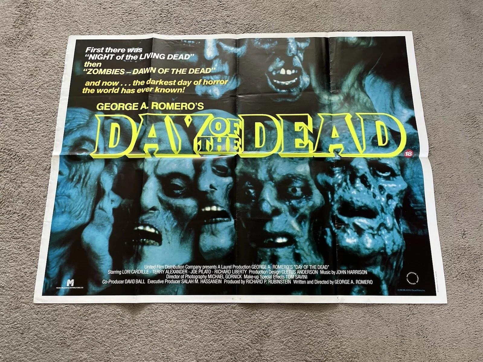 Day of the Dead Original Quad Movie Poster George A Romero 1985