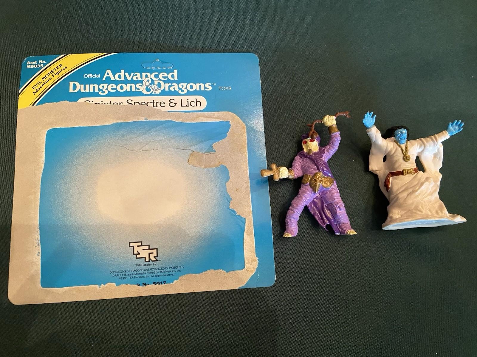 Dungeons & Dragons AD&D  Sinister Spectre & Lich figures lot TSR 1982 Vintage