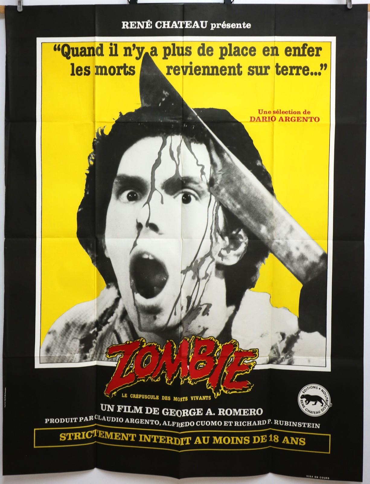 DAWN OF THE DEAD - ZOMBIE 1978 Vintage French Original Movie Poster 120x160cm