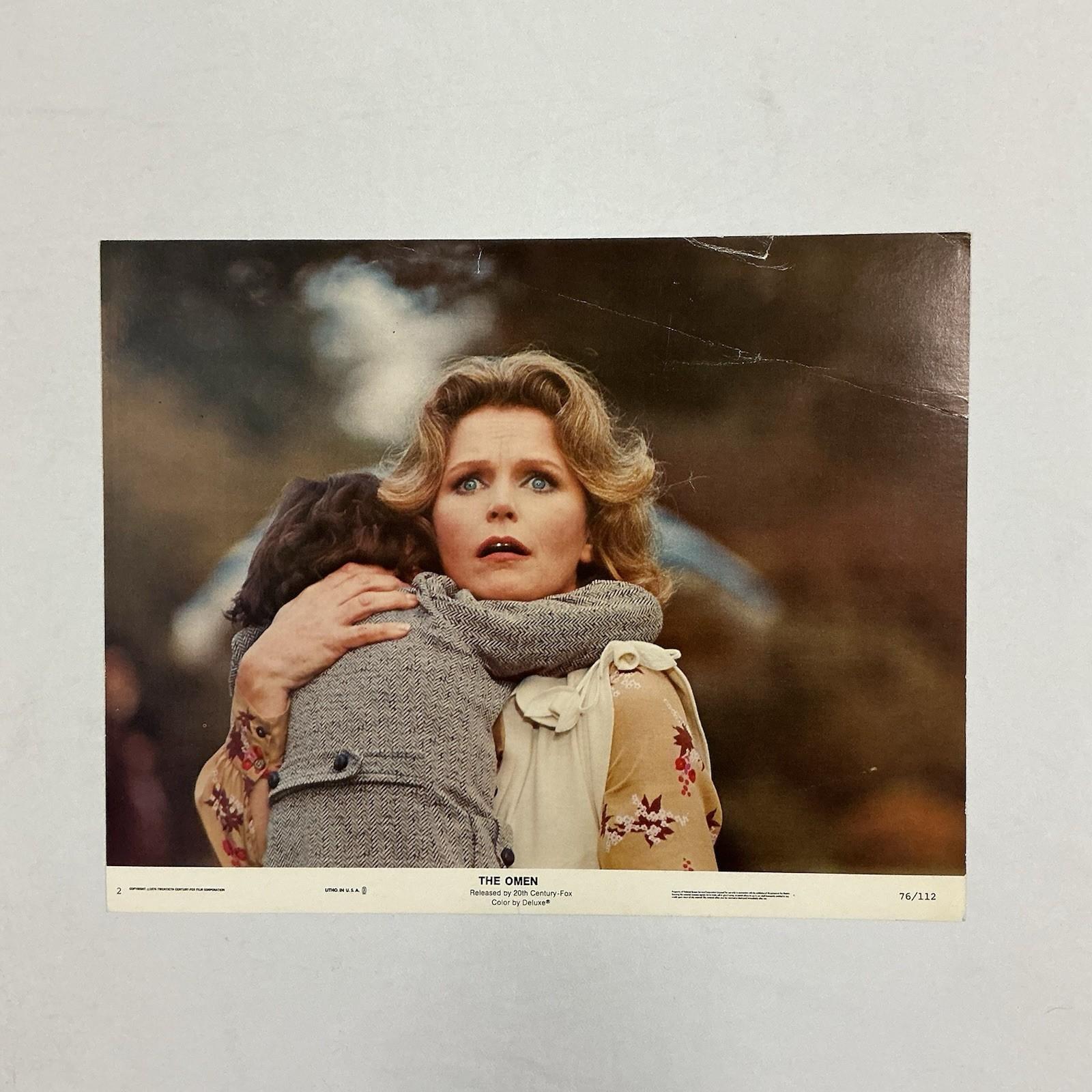 1976 The Omen Original 11x14” Lobby Card Gregory Peck Lee Remick