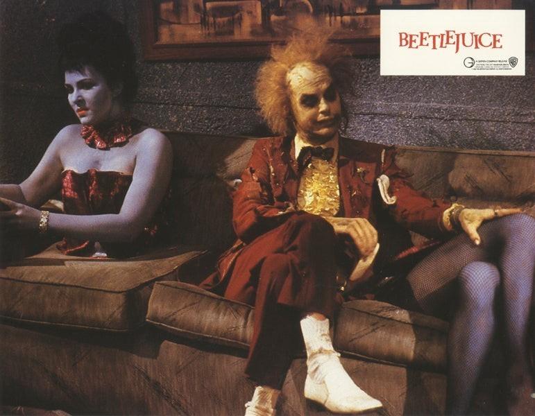 Beetlejuice 1988 Original German 9.5 x 12 Lobby Card Michael Keaton