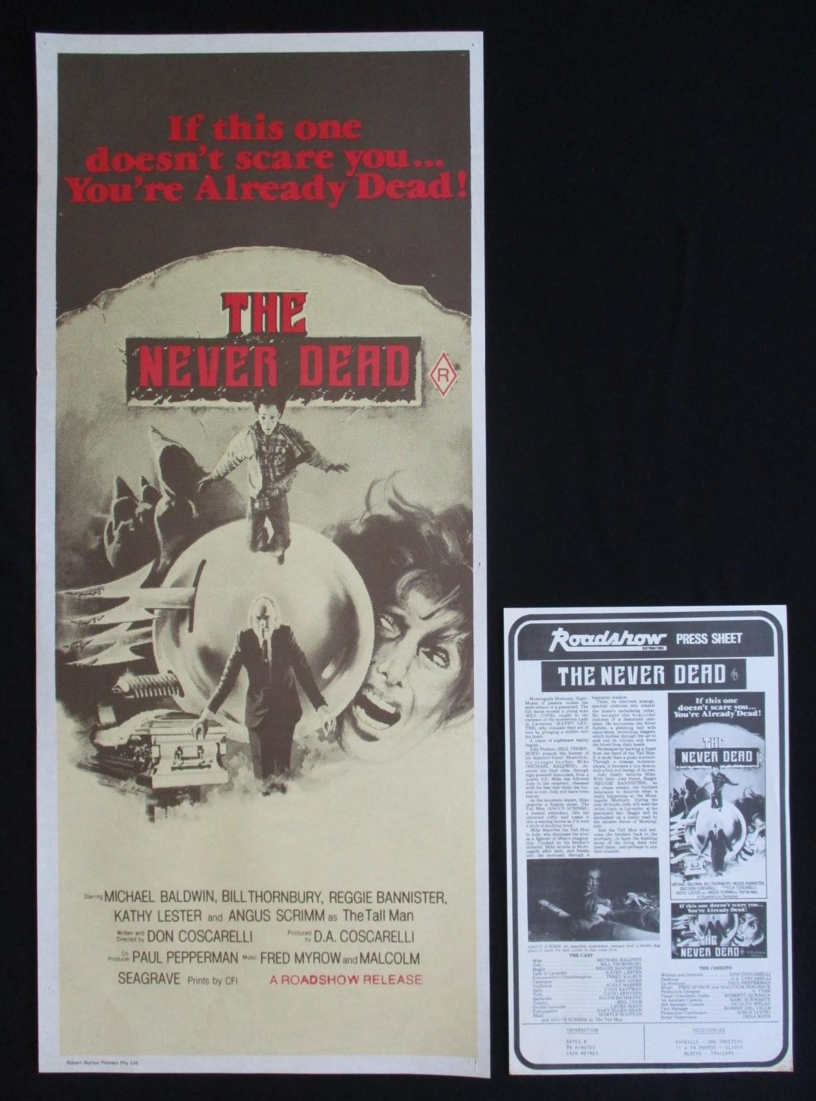 THE NEVER DEAD 1979 Original Australian daybill movie poster Phantasm horror