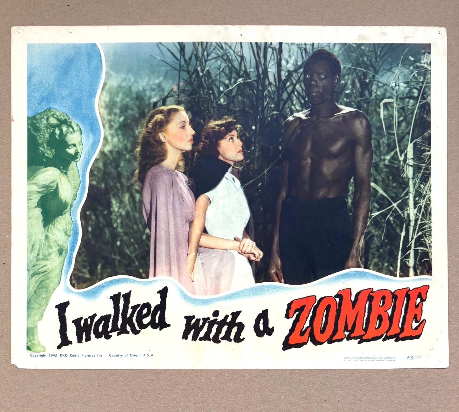 I WALKED WITH A ZOMBIE  1943 Original Lobby Card - Ultra Rare! Unrestored!
