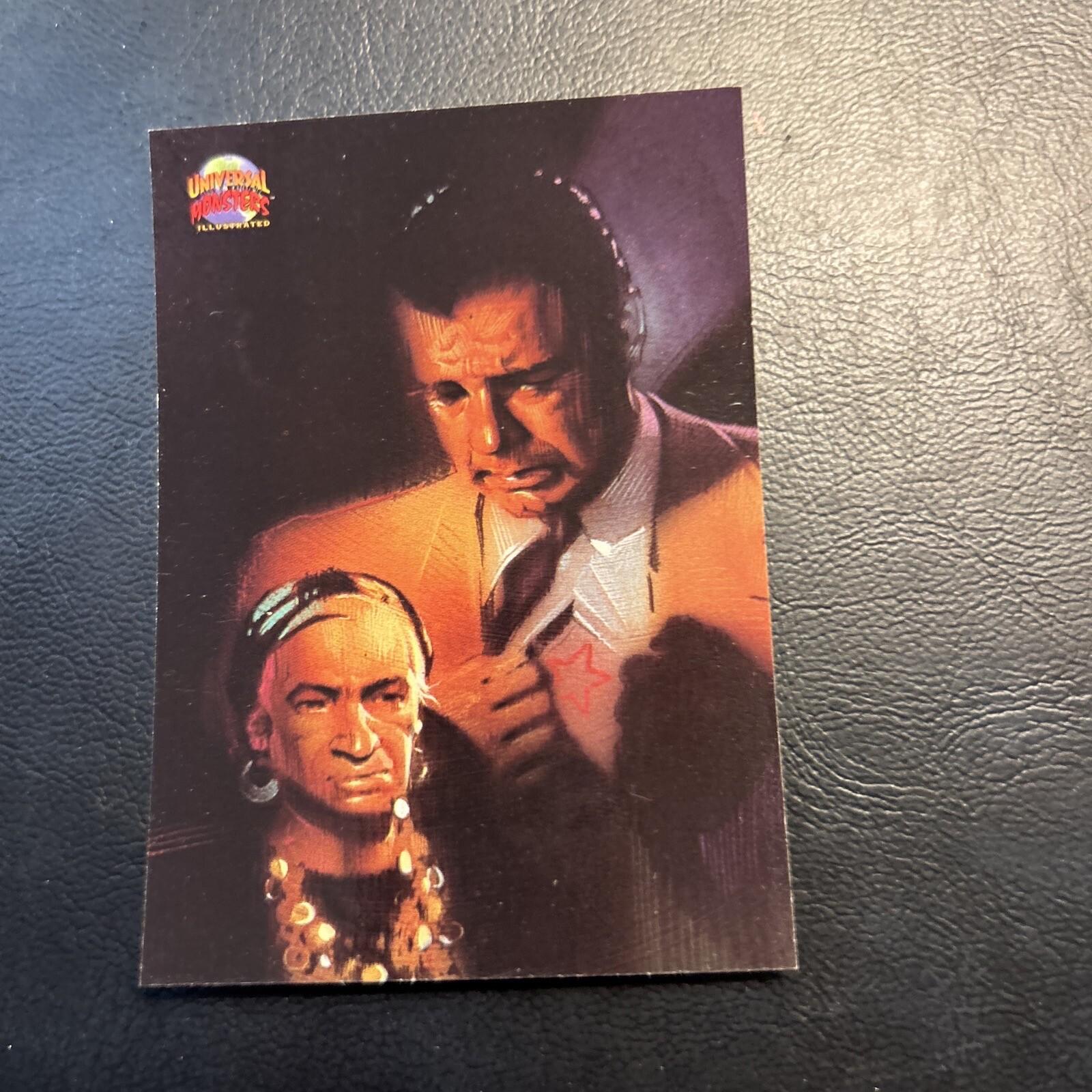 Jb7c Universal Monsters Illustrated Topps 1994 #60 The Wolf Man Lobby Card