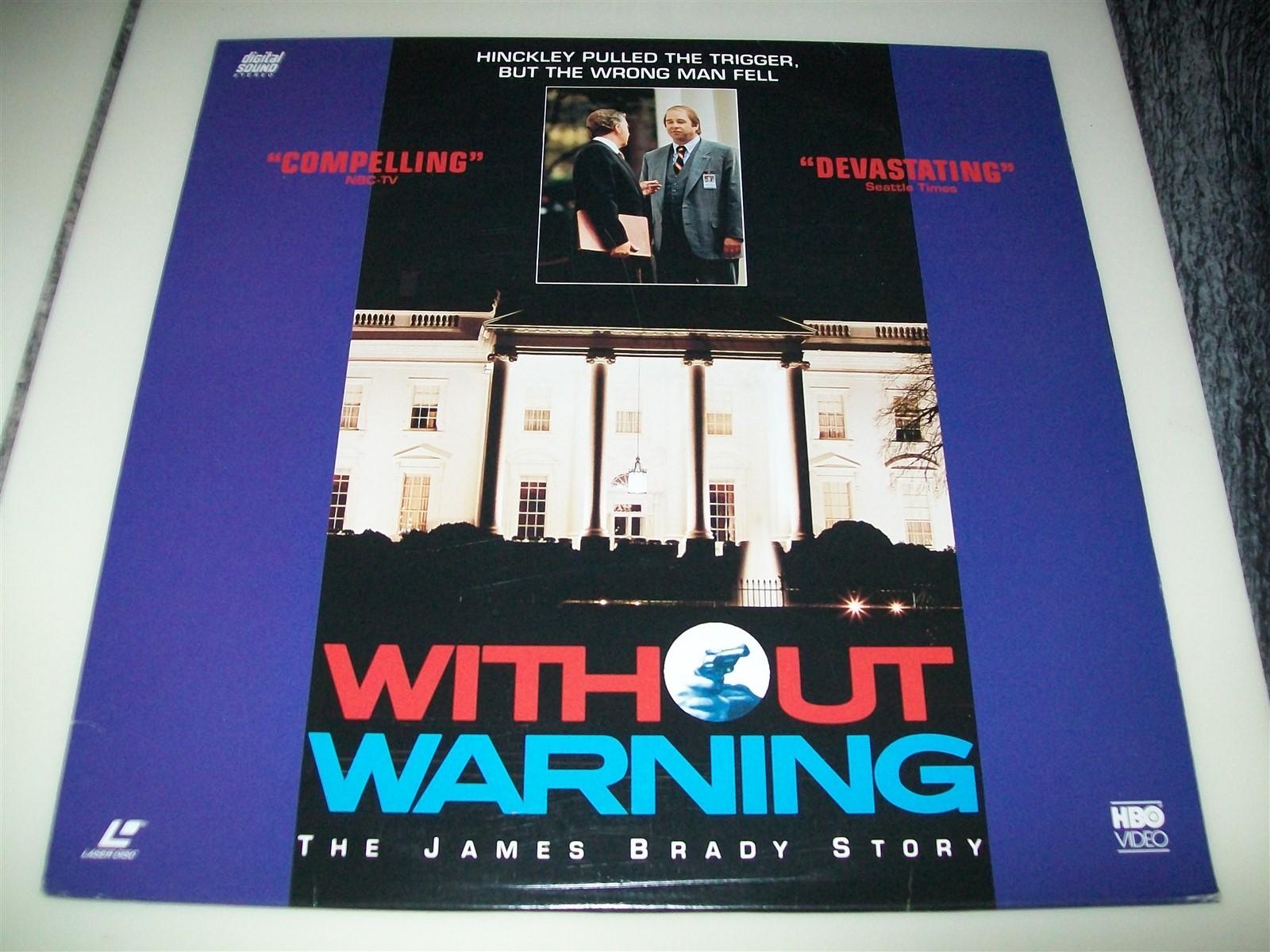 WITHOUT WARNING: THE JAMES BRADY STORY Laserdisc LD VERY GOOD CONDITION RARE!