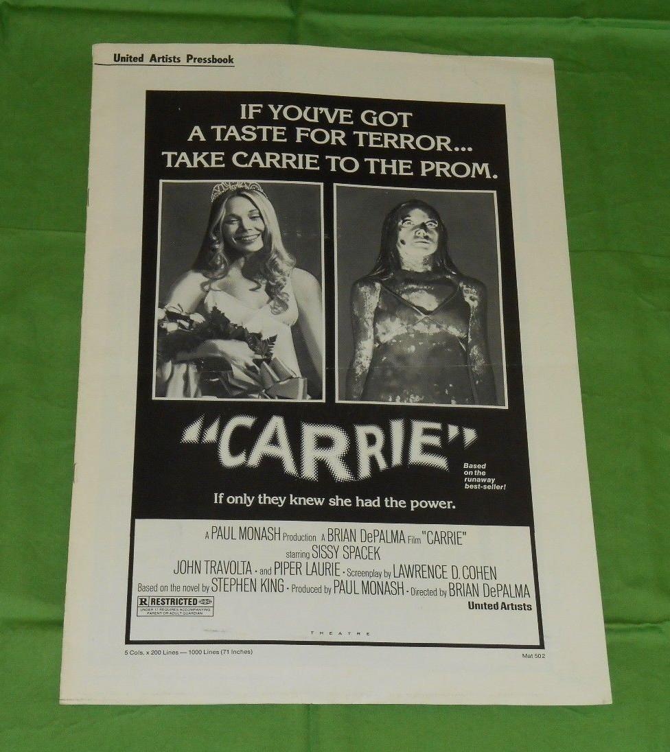 original 1976 Stephen King's CARRIE PRESSBOOK 