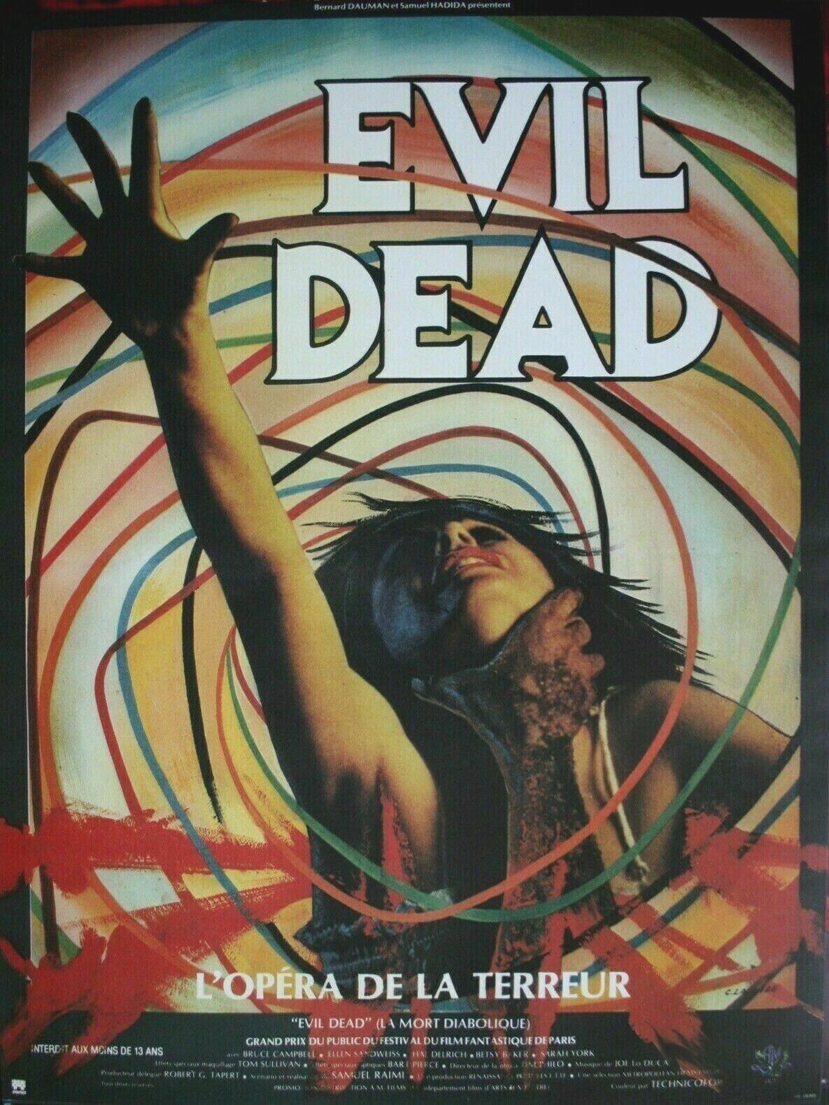 EVIL DEAD 1981 sam raimi  original french movie poster '81