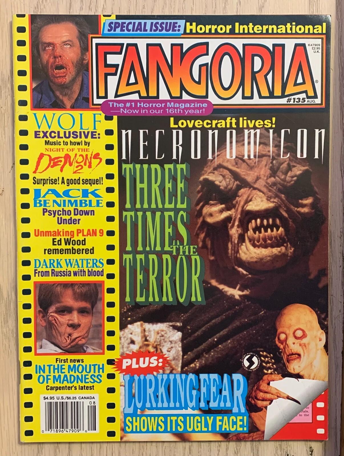 Fangoria #135 - 1994 - Lovecraft - The Necronomicon, Lurking Fear, Wolf