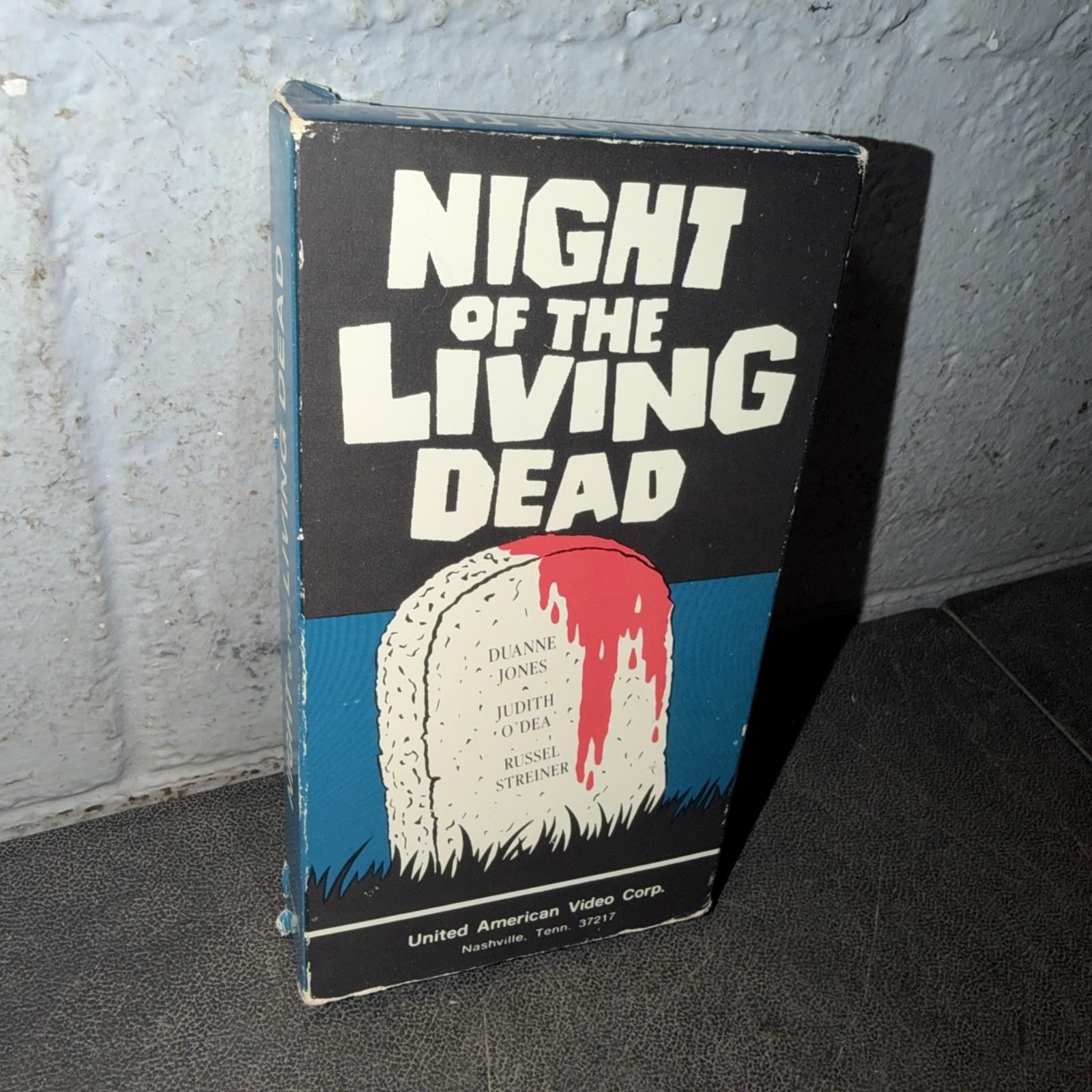 Night of the Living Dead (VHS, 1989) United American Video Original B&W Tested ✔