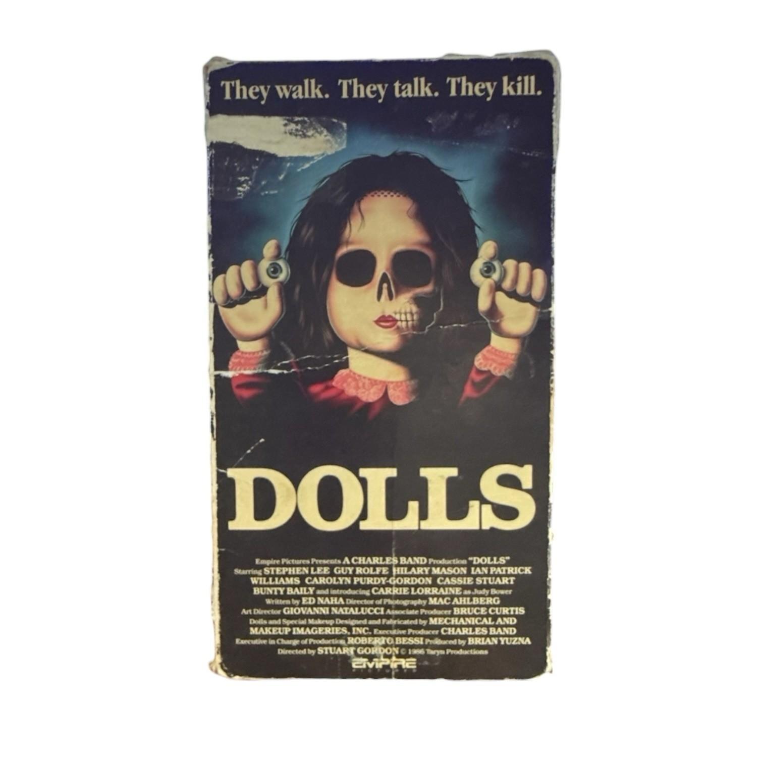 Dolls VHS 1986 1988 Horror Vestron Video HTF  Rare 80’s Horror Tested Works