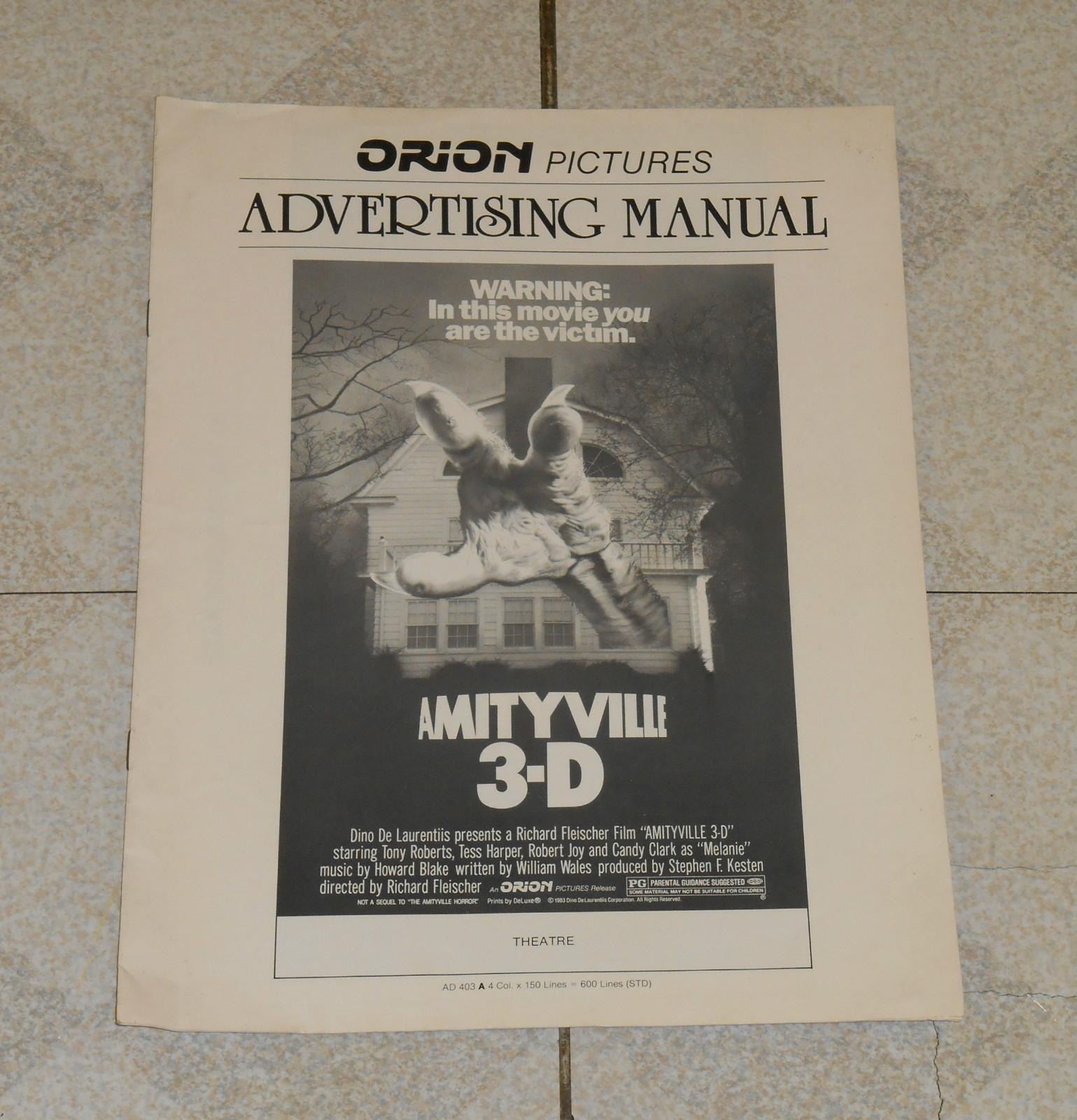 original AMITYVILLE 3-D ADVERTISING MANUAL pressbook 